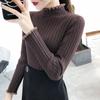 Herbst/Winter Dicke Strickwaren Damen Rollkragenpullover Kurz Slim Gestrickter Pullover