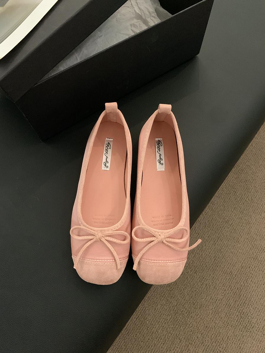 

Lovely Pink Summer New Brand Women Flat Shoe Round Toe Shallow Slip On Ballerinas Shoes Soft Flat Heel Dress Ballet Shoe 35