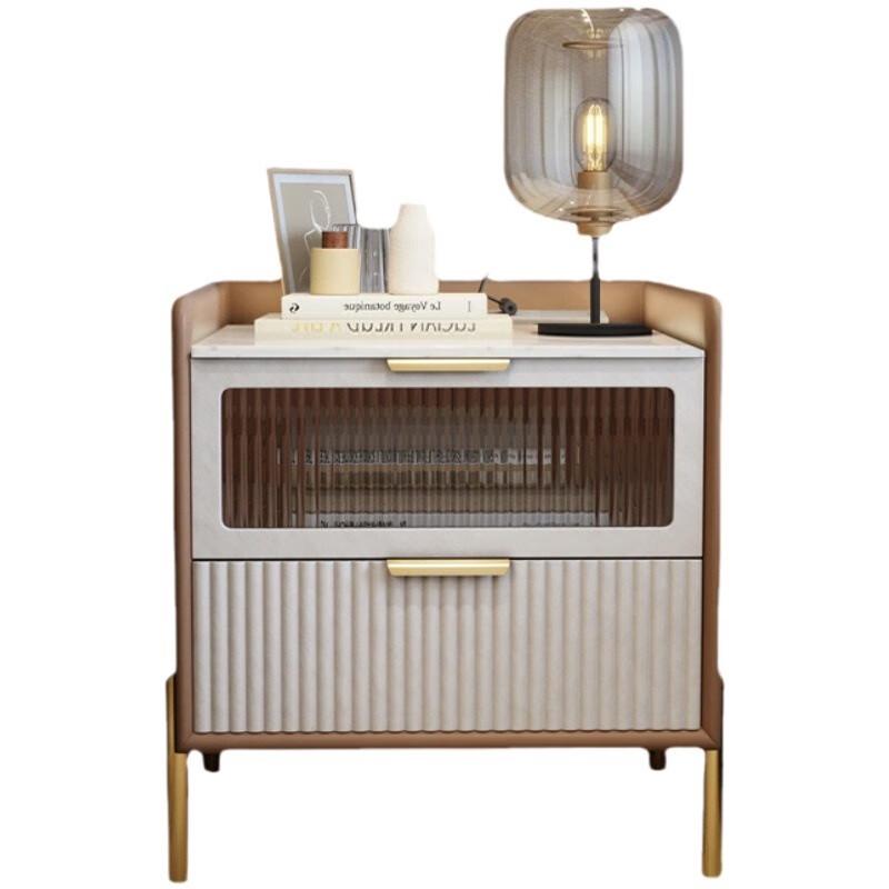 Light Luxury Solid Wood Bedside Table