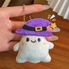 Porte-clés Peluche Halloween Pour Femmes Citrouille Fantôme Chauve-souris Chapeau de Sorcière Trick Or Treat Charme de Sac Dessin Animé Cadeaux de Fête Accessoires Porte-clés