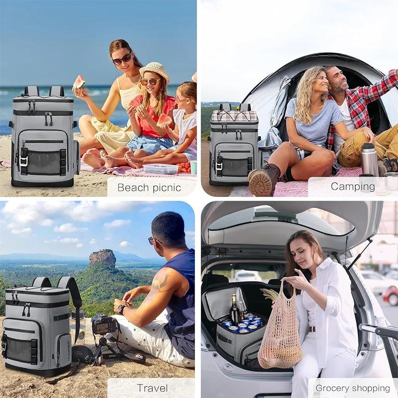 30L ulated Cooler Backpack Waterproof Leak-Proof for Men Women Camping Beach Fishing Picnic Travel Bag