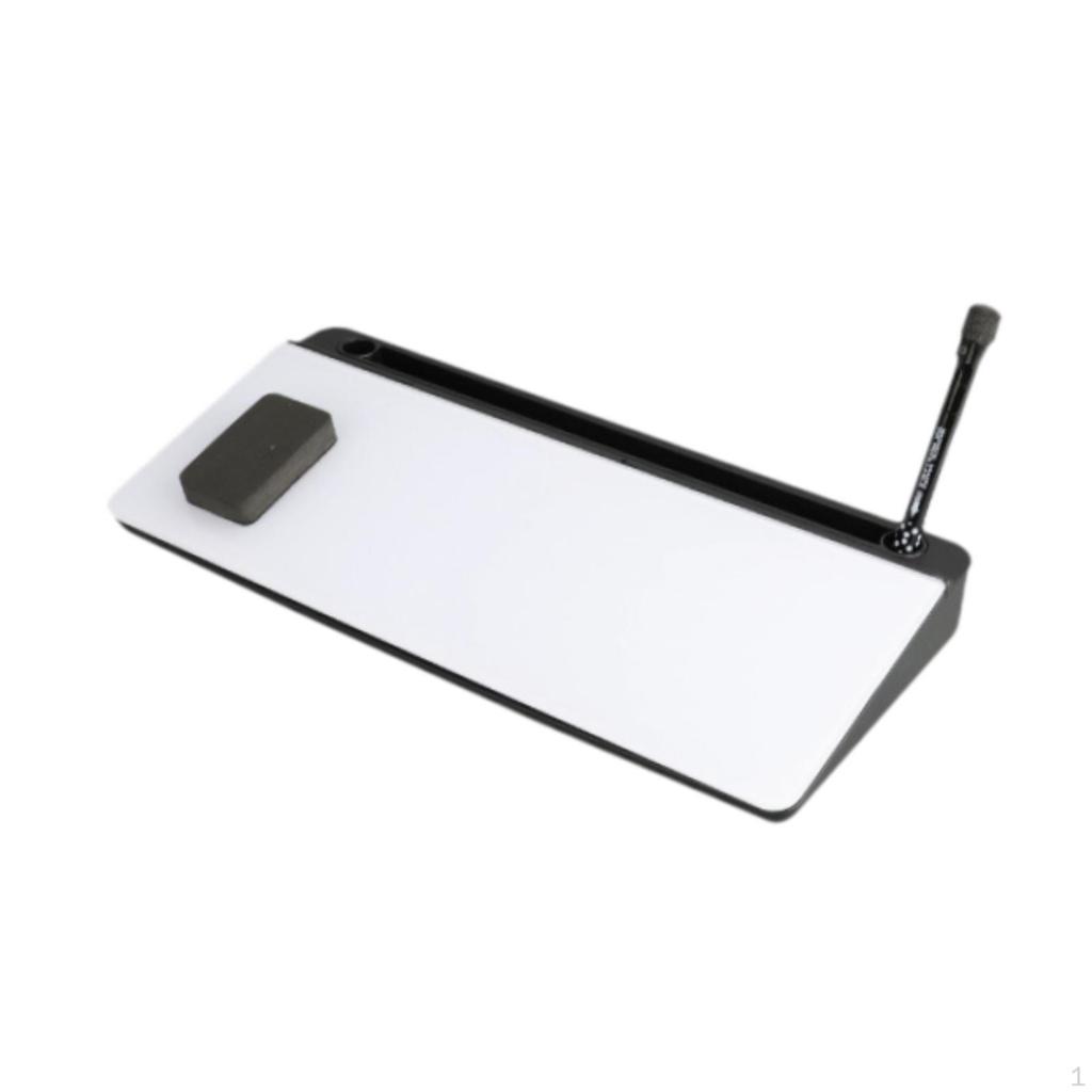 Glass Desk Whiteboard ,Desk Organizer, Desktop with Drawer, Dry Erase White Board ,Computer Keyboard