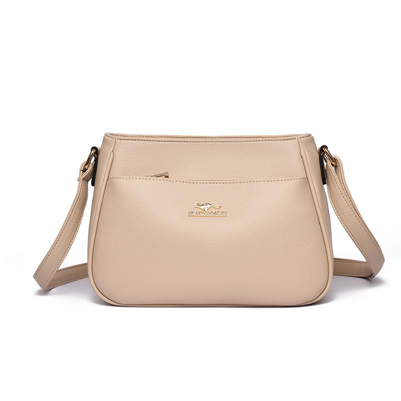 Fashionable Women's Faux Leather Shoulder Bag, Multi-layer Middle-aged Mother Bag, Retro Shoulder Bag, Perfect for Commuting, Travel, and Daily Use