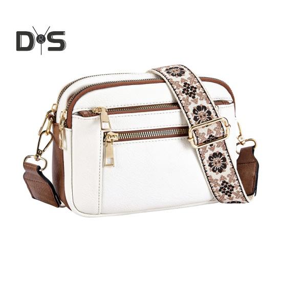 

Женская сумка через плечо из искусственной кожи, маленькая сумка через плечо с регулируемым ремешком, сумка через плечо для ежедневных поездок на работу White