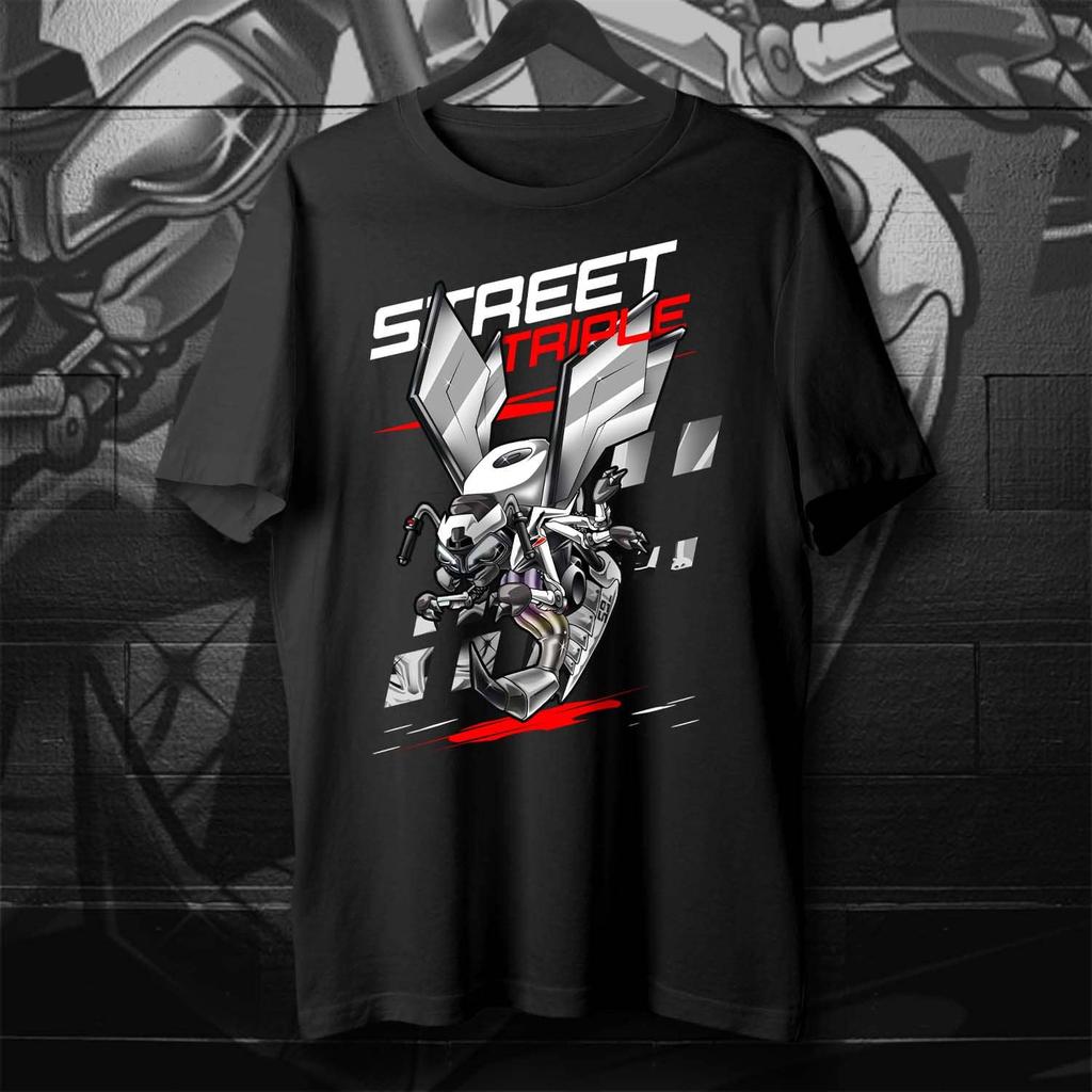 Classic Motorcycle Street Triple 765 R/RS Wasp Inspiration T-Shirt 100% Cotton O-Neck Summer Short Sleeve Casual Mens T-shirt