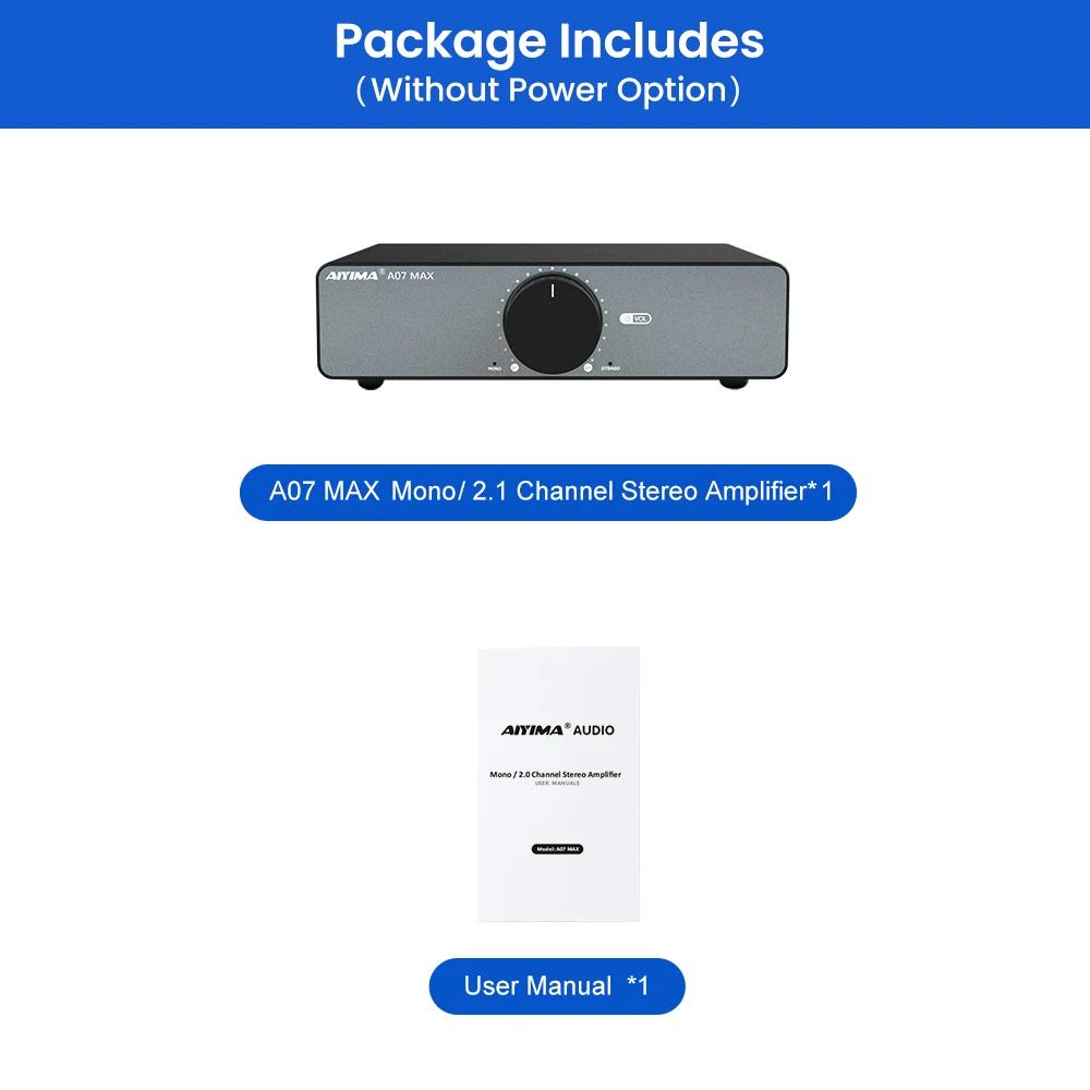 

Усилитель AIYIMA A07 MAX Домашнее аудио 300 Вт X2 TPA3255 Класс D Мощный усилитель для колонок 2-канальный С возможностью мостового подключения Моно 600 Вт Стереоусилитель