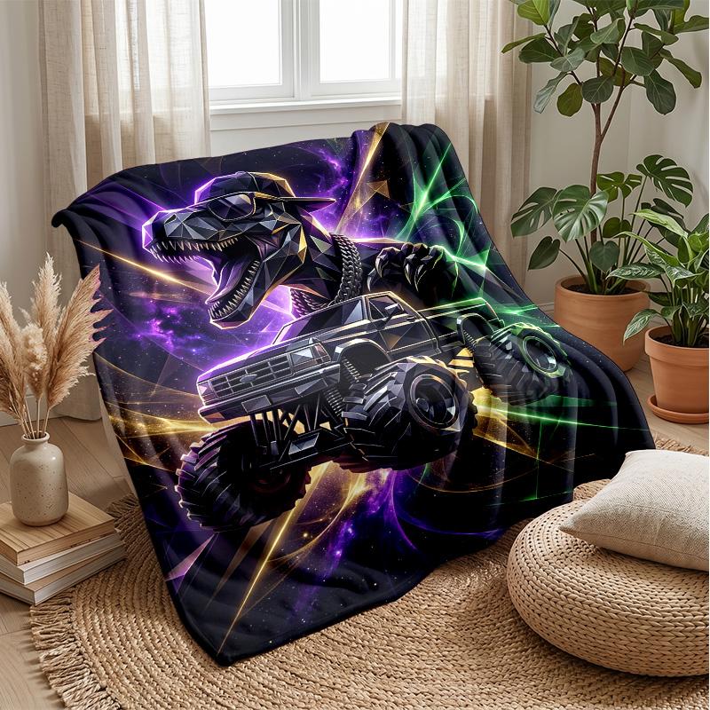 Rainbow Dragon Fantasy Theme Blanket Lightweight Warm Flannel Blanket Decorative Throw Blanket for Home Decoration