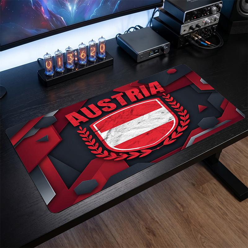 Austria Football Crest Mouse Pad, Extended Non Slip Rubber Desk Mat for Gaming Office Laptop Fan Gift