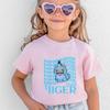 Kpop Korean Wave Witch Hunting Team Tiger Printed Children's T-shirt