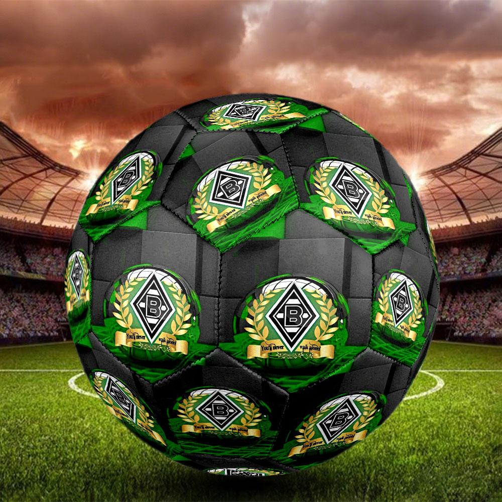 Borussia Monchengladbach Print Size 5 Soccer Ball, Standard Match Football for Sports Game and Team Practice, Ideal Gift for Soccer Fans