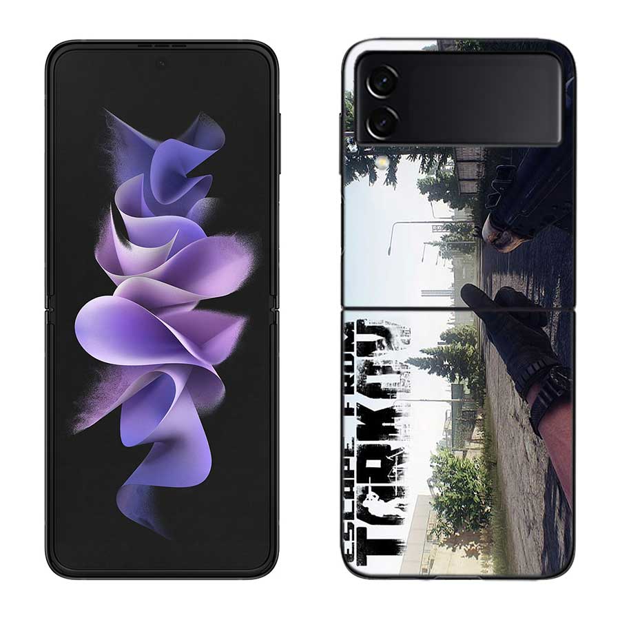 

Чехол «Побег из Таркова» для Samsung Galaxy Z Flip 3 Flip 5 4 5G, черный жесткий чехол для мобильного телефона Samsung Z Flip 5 5G, роскошный корпус из ПК Samsung Z Flip 4 5G