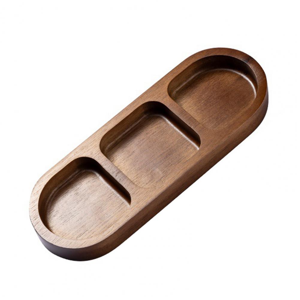 Wooden Snack Tray Wooden Plates for Snacks Appetizers Fruit Candy Elegant Wooden Divided Serving Tray for Snacks for Fruit