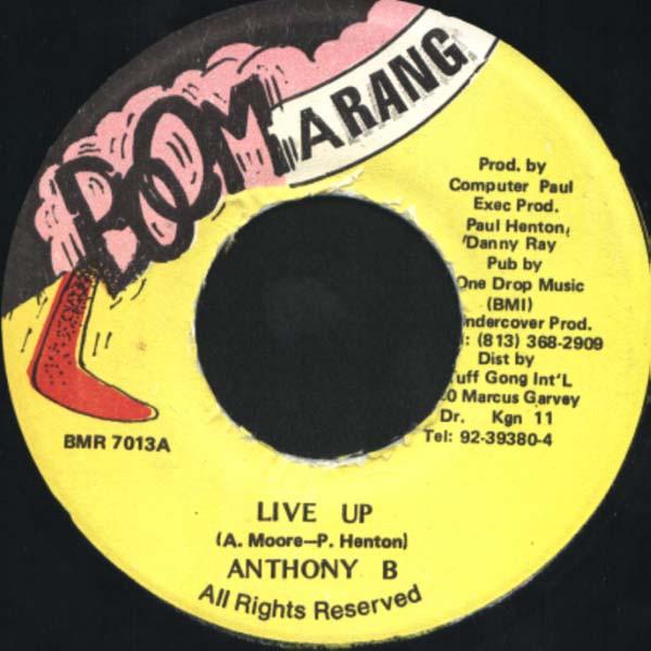 

7inch Record ANTHONY B Live Up BMR7013 Boomarang Jamaica Reggae Ska Dub Used