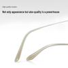 Korean Style Large Frame Glasses for Women: Slimming Oval Silver Frame Eyewear for Round or Square Faces, Model 5305