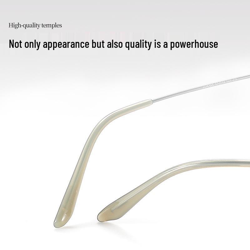 Korean Style Large Frame Glasses for Women: Slimming Oval Silver Frame Eyewear for Round or Square Faces, Model 5305