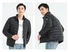 Men's Lightweight Stand Collar Down Jacket - Warm Short Ribbed Style for Autumn/Winter.