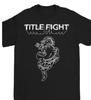 Vtg Title Fight Band Florales Grün Schwer Baumwolle Schwarz Unisex T-Shirt