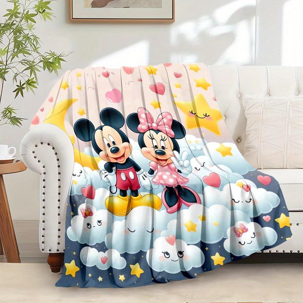 

1pc Flannel Minnie and Mickey Romantic Valentine s Day Bedding Throw Blanket Sofa Cover 75x90cm