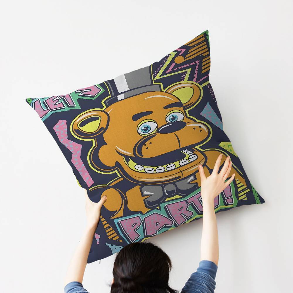 Five NNights Anime FFreddys Maple Design Cushion Cover Happy Autumn Harvest Decor Holiday Decorati Pillow Cover