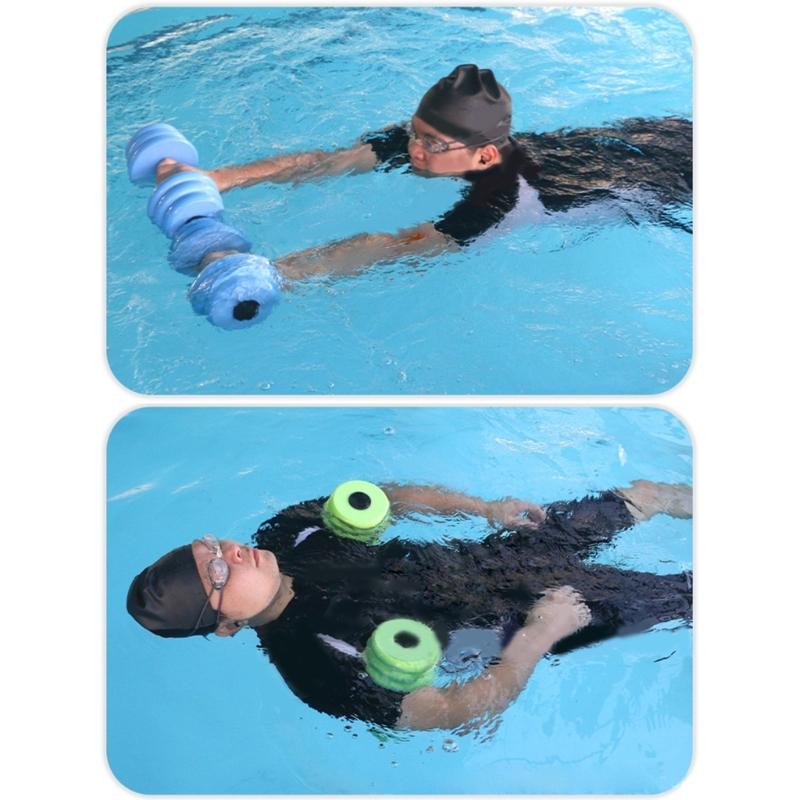 1Pair Thread Foams Dumbbells Water Fitness Exercises Equipment for Adults, Kids