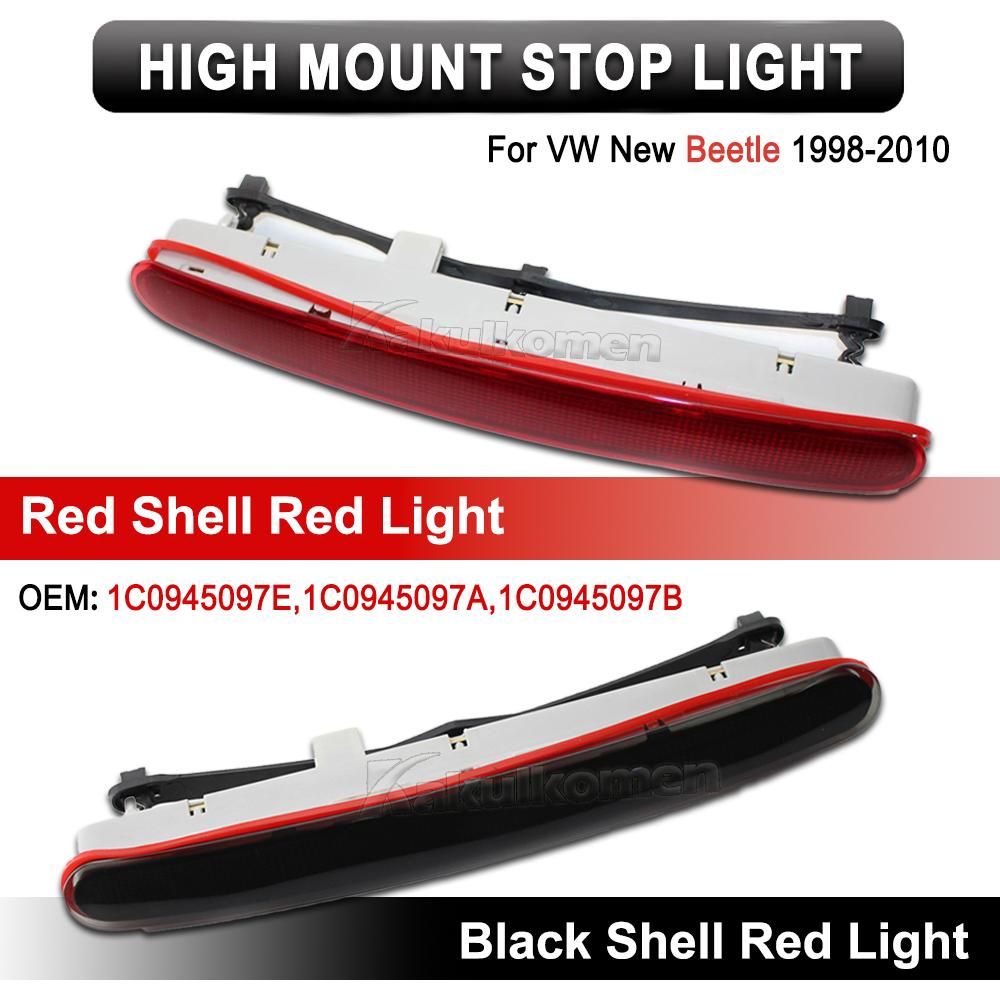 Hot Sales 1C0945097E Car 12V LED Third 3rd Brake Tail Light Rear High Mount Stop Lamp For VW Beetle 1998-2010 With Red LED Light
