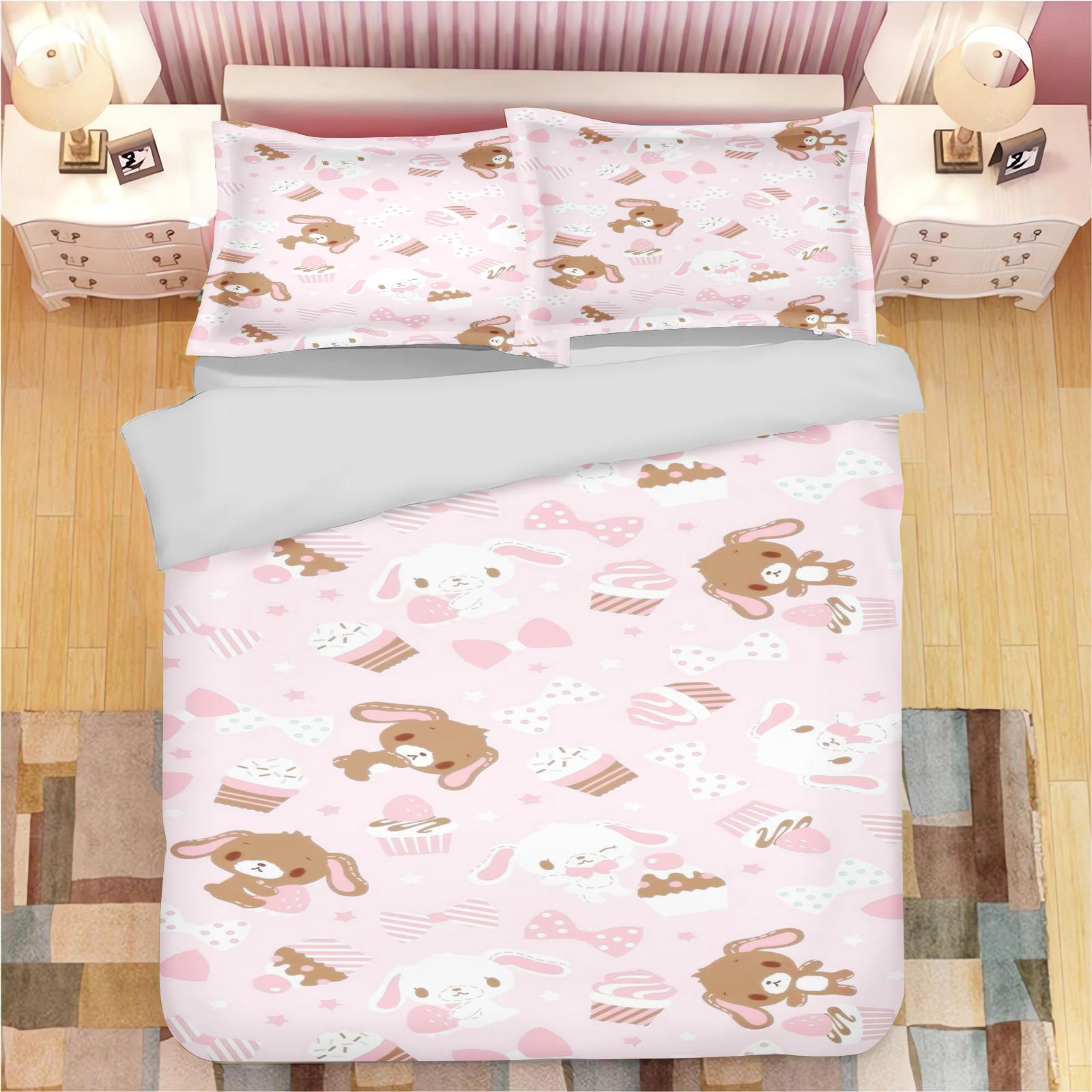Sugarbunnies Sanrio Series Printed Bedroom Bedding Set Duvet Cover Christmas Gifts Comforte Cartoon With Pillowcase 135X200CM