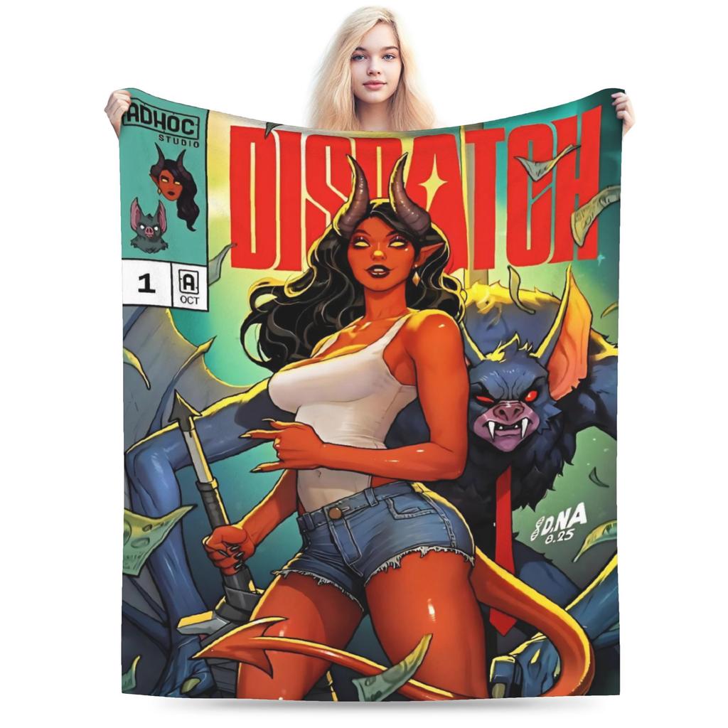 Покрывало для игры Dispatch Blanket Cover Invisigal Водяной Мальчик Шерстяное Пледовое Покрывало Декор для Путешествий на Самолете Ультрамягкое Теплое Покрывало на Кровать