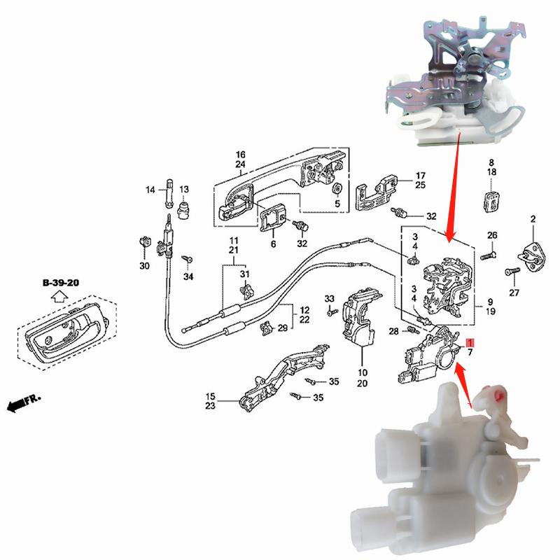 For Honda Accord CM4 CM5 CM6 2003-2007 Door Lock Assy Motor Central  Actuator