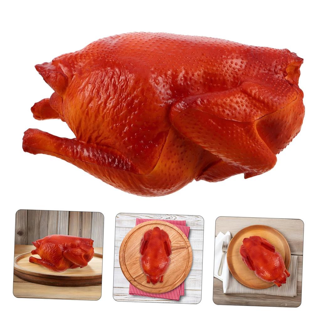 LEDMOMO Roast Chicken Cooked Turkey Food Fake Food Kitchen Use Model, Prop, Decoration, Meat, Display, Thanksgiving, Halloween,