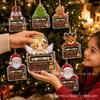 Christmas Acrylic Money Clip Hanging Ornament - Double-Sided Tree Design Party Favor Decoration