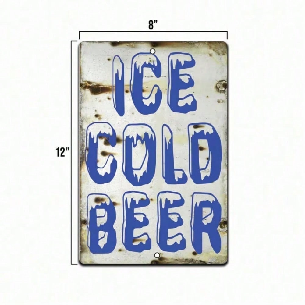 Vintage Metal Beer Sign Wall Decor For Man Cave Rustic Bar Home Decor