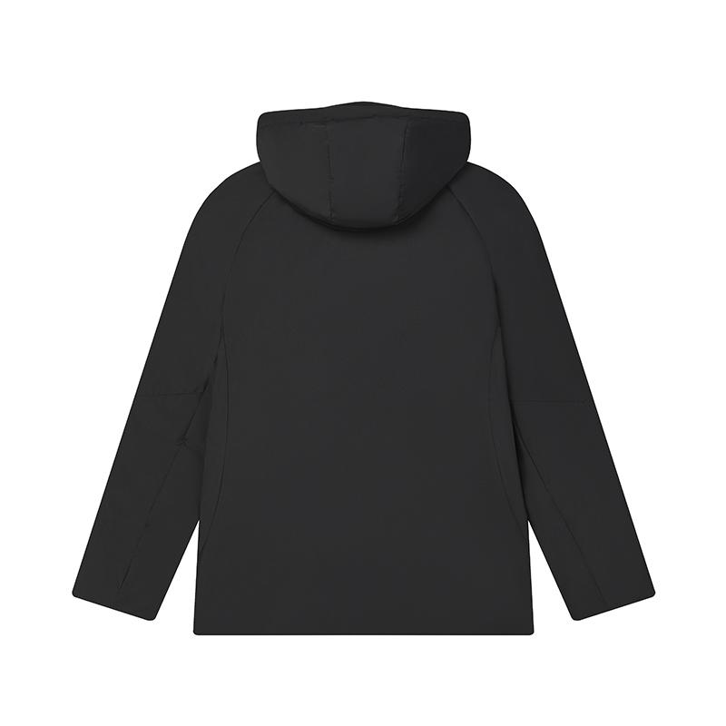 FILA White Light Down Jacket Simple Windproof Warm Hooded Down Coat Men Jackets Black F11M443905FBK