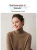Women's High-Neck Cashmere Sweater - Solid Color, Slouchy, Winter Base Layer