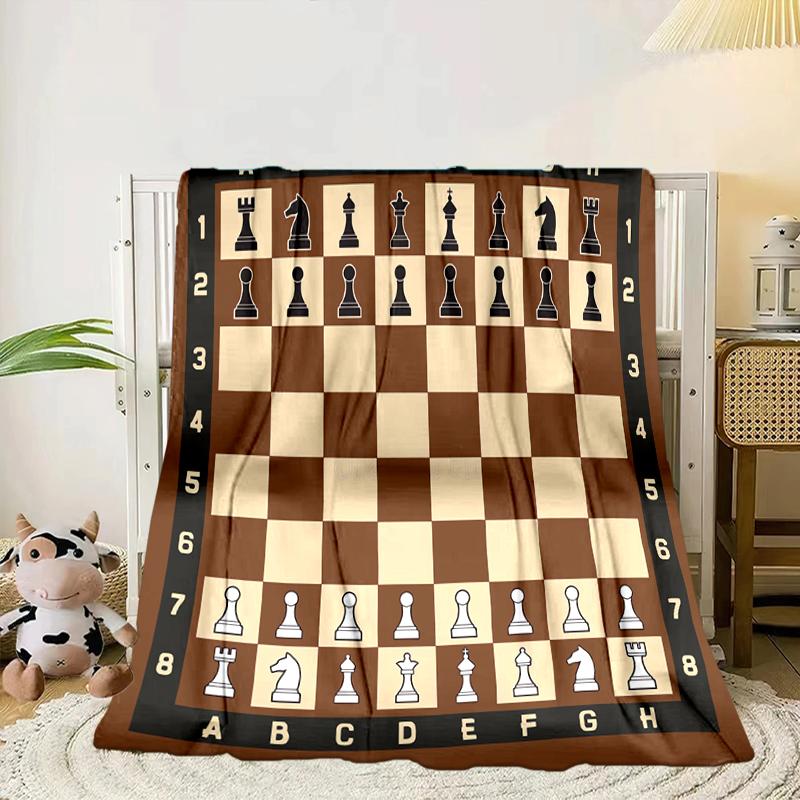 Manta de Estrategia de Apertura de Ajedrez Manta de Franela Manta de Tiro Cubierta de Sofá Manta Suave de Primera Calidad Manta de Picnic Manta de TV Regalos