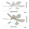 E26/E27 Fan LED Light Ceiling Fans with Lamp and Remote 30/40W Light Bulb Fan Dimmable Timed for Bedroom Kitchen Living Room