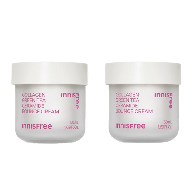 Innisfree Cream Moisturizing Refill Collagen Green Tea Ceramide Elastic Base Cream-50ml2 белый