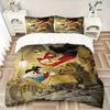 3pcs Disney DuckTales Scrooge McDuck Quilt Set - Soft and Comfortable Bedroom, Guest Room and Dorm Decor Bedding Set 1 Quilt Cover + 2 Pillowcase
