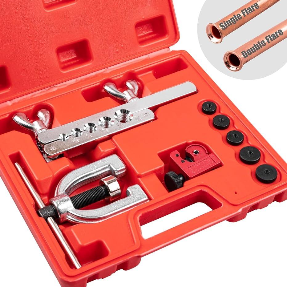 Pipe Cutting Tool Kit Copper Brake Oil Pipe Repair Double Flaring Mold Refrigeration Tool Cutting Flaring Tool