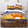 Explode Duvet Cover Orange Firework Shaped Pattern Disaster Theme King Queen Size For Kid Boy Girl Adults For Bedroom Decoration