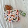 Cute Floral Women's Travel Cosmetic Bag Retro Flower Female Coin Purse Clutch Handbags Student Girls Lbig Storage Bag Wallet