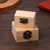 Unfinished Log Color Wooden Watch Box Diy Pine Wood Treasure Chest With Locking Clasp Hinged Lid Jewelry Storage Box
