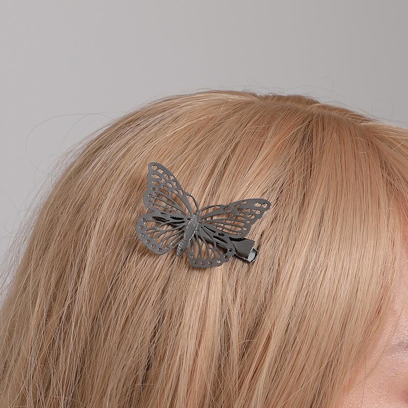 Luxury Gold Butterfly Sexy Hair Clips & Claw Pins Barrettes-Metallic Hollow Hair Accessories for Girls and Women