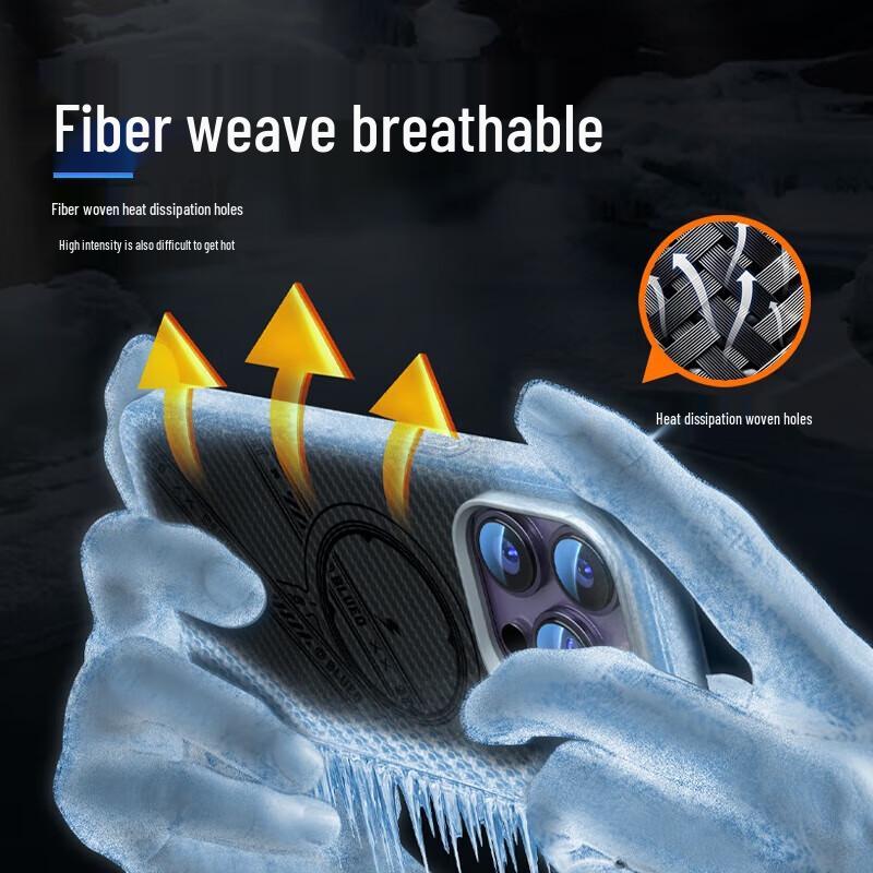 Blue Gorilla 600D Aramid Fiber Magnetic Phone Case for iPhone 14 Pro