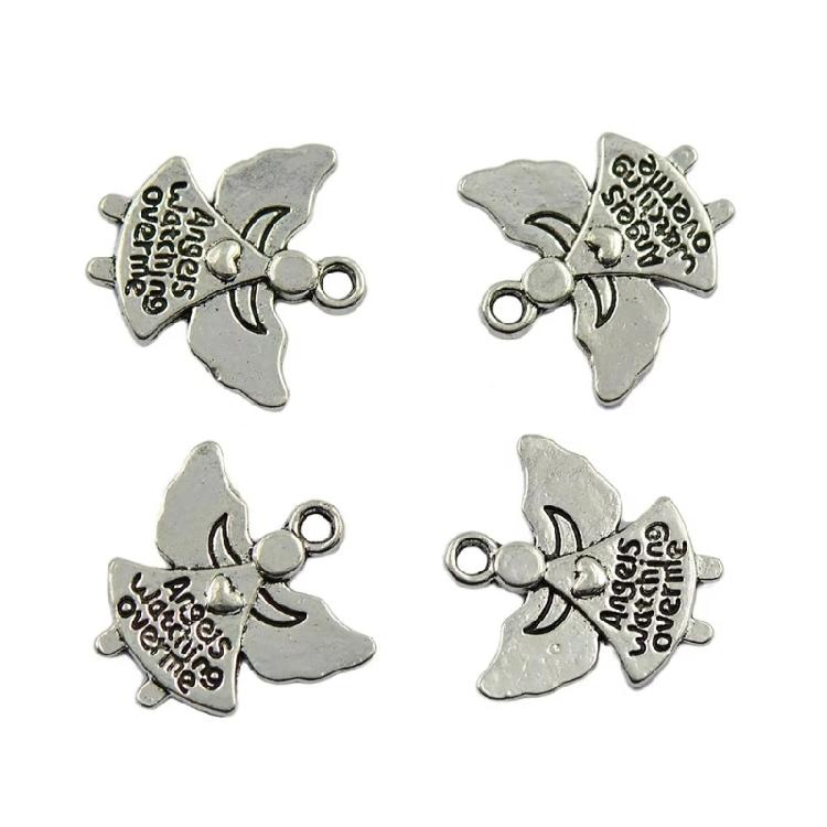 30pcs Delicate Angel Charm Pendant Elegant Angel Charm Pendants for Decorative Zippers and Handmade Jewelry
