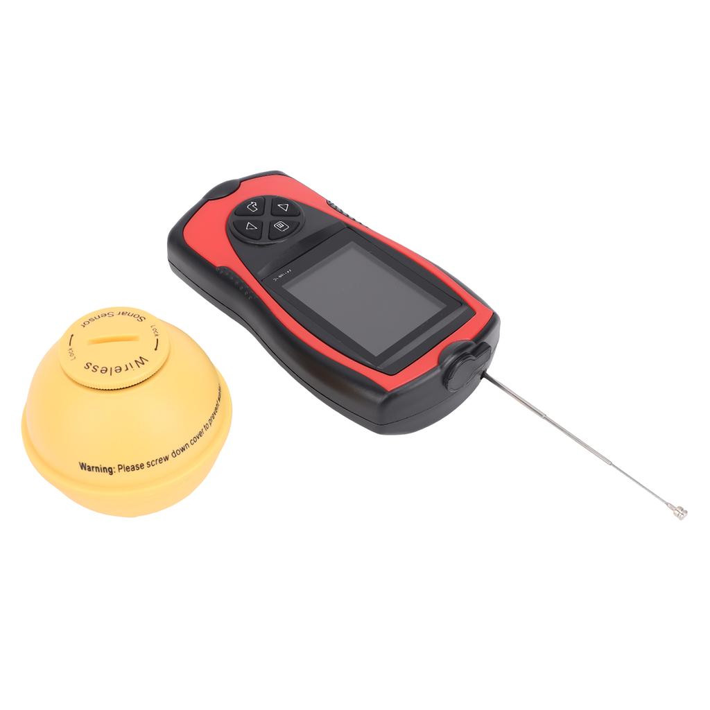 Portable Fish Finder Transducer Sonar Sensor LCD Screen Echo Sounder with Fish Attractive Lamp FF1108 1CWLA