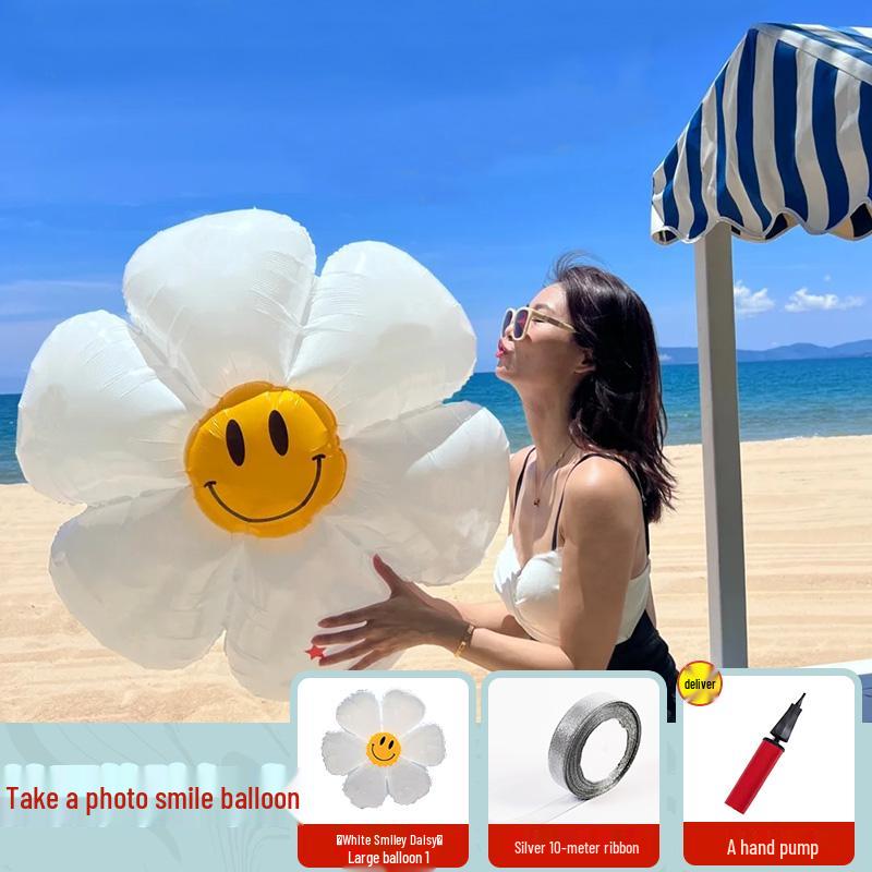 Beach Travel Balloon Photo Props for Team Building and Outdoor Shoots