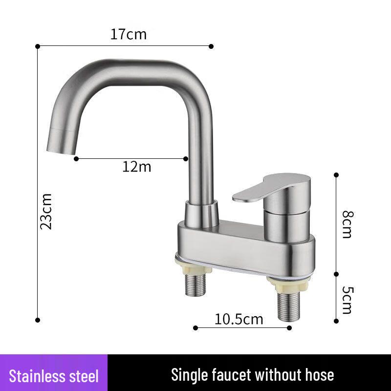 Lingdong 304 Stainless Steel Basin Mixer Faucet