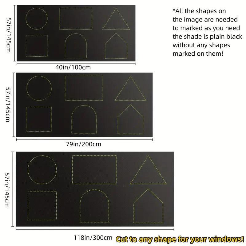 1PC Non-perforated Black Cloth DIY Portable Travel Blackout Curtain