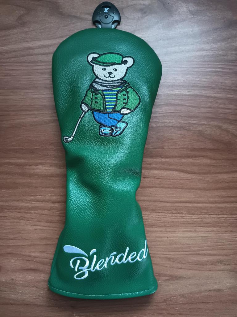 Golf Club Head Covers for Fairway and Utilities with Number Tags and Bear Pattern Drivers, Woods, Woods, (green)