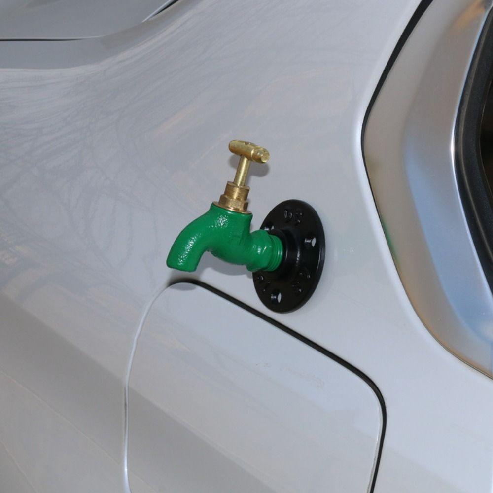Zinc Zinc Alloy Protective 3D Faucet Car Sticker Self-Adhesive Creative Car Knob  Car Exterior